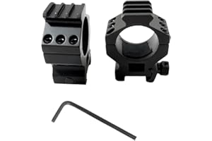 ProWildGear Aluminium 1 Pair 30mm High Profile Scope Ring Heavy Duty 6 Bolt Picatinny Scope Mounts