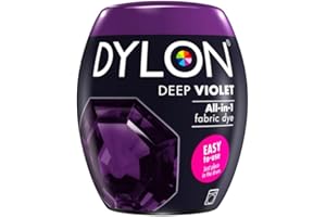 ASA 350g Machine Fabric Dye | All-in-1 Machine Dye Pod Fabric Wash for Coloring Clothes, Bed Sheets | Arts & Crafts, Textile, Home Decor, Intense Black (Deep Violet, 350 Gram)