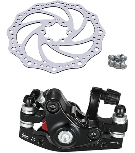 Kit Frein à Disque Hydraulique MT200 Pour VTT/vélo Route - Double Piston, Aluminium, Disques Inclus - Noir, Freinage Puissant Et Précis - 3