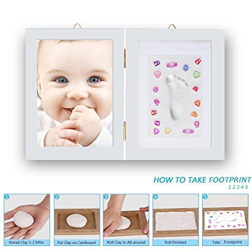 Baby Handabdruck und Fußabdruck DIY-Set mit schadstofffreiem Lehm, das Ideale Babyparty Geschenk - 7