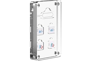 AODUKE Transparent Magnetic SIM Card Case for Mini Nano SIM Card Slots Storage Case Holder,Eject Pin Slots-05SIM