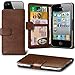 Produktbild ( Brown 142.5*70.5mm ) Handytasche fŸr Doopro P1 Pro HŸlle HandyhŸlle pouch Gute QualitŠt DŸnn Kunstleder,Federklammer Clip on Adjustable Brieftaschen-Etui HŸlle HandyhŸlle Skin with Credit/Debit Doopro P1 Pro HŸlle Von i-Tronixs