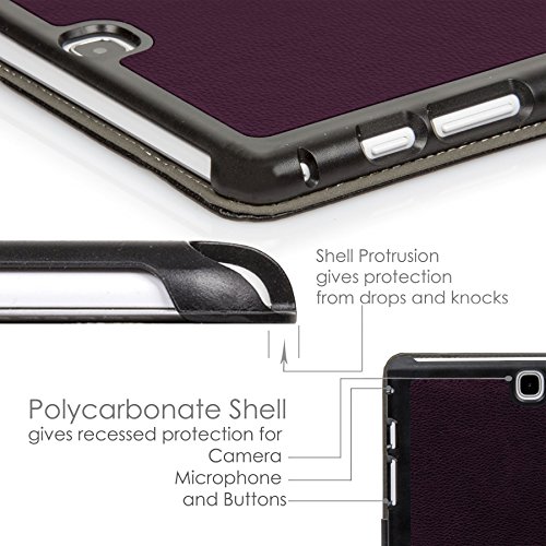 Forefront Cases® Neue Leder Hülle / Tasche / Case / Cover für Samsung Galaxy Tab A 9.7 SM-T550 (Mai 2015) – Rundum-Geräteschutz und intelligente Auto-Sleep-Wake-Funktion mit 3-JAHRES-GARANTIE VON FOREFRONT CASES – inkl. Eingabestift und Displayschutz - 7