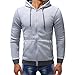 Produktbild Sannysis Herren Slim Fit Pullover Trainingsjacke Sweatjacke Kapuzenjacke Casual Style Hoodie mit Kapuze und Reißverschluss