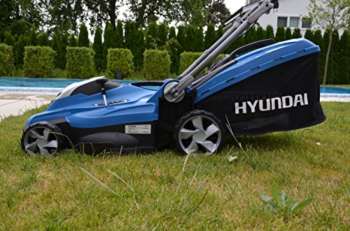HYUNDAI Elektro-Rasenmäher LM3601E (1600W, Schnittbreite 36 cm, 45L Fangkorb, zentrale Höhenverstellung 20-70 mm, Elektro-Mäher) - 4