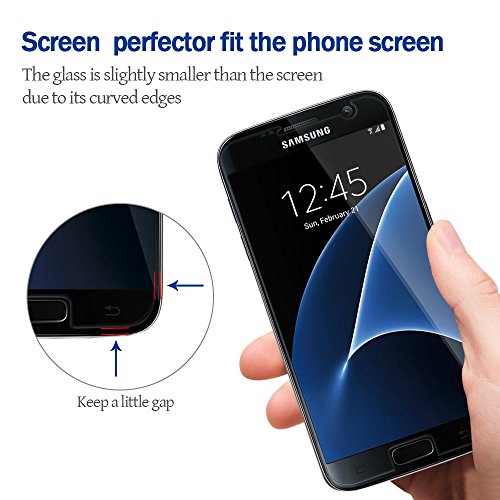  3-Unidades  Protector de pantalla Galaxy S7  Hootech Cristal Vidrio Templado Premium Para Samsung Galaxy S7  no para Galaxy S7 Edge 