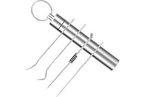 ‎POLLY ONLINE Polly Online 1 Satz Titan-Zahnstocher mit Zahnstocherhalter Wiederverwendbare Zahnseide-Zahnstocher-Set Outdoor-Picknick und Camping-Zahnstocher