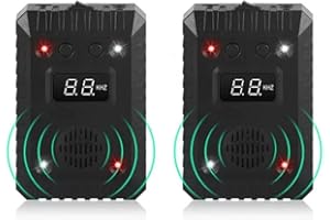 funfunfly 2X Ratón de ratón roedor Ardilla Repelente de ultrasonido para Motores de automóvil. Batería de automóvil o alimentación inalámbrica, Adecuado para automóviles, Camiones, autocaravanas