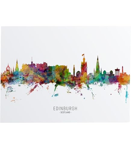 Wee Blue Coo Poppy Field Newtongrange Edinburgh Scotland Photography Extra Large XL Wall Art Poster Print Campo Edimburgo Scozia Fotografia Parete Stampa poster