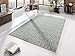 Produktbild Design Teppich Velours Pattern Blau / Creme 160 x 230 cm TN-16