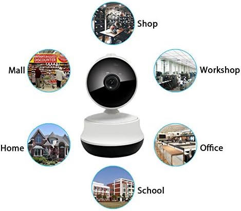 IP Security Camera,HD Wifi Pan/Tilt Motion Detection Alert IP Security Camera,Home Surveillance System IP Security Camera with 2-Way Audio Motion Detection,Micro SD Card Support 64GB,Push Notification,Day/Night Vision,Support Iphone/Android Camcorder Video Recorder white IP Security Camera
