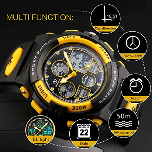 digital watch with light