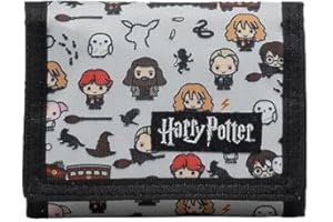 BIOWORLD Harry Potter Portefeuille 3 volets en nylon Multicolore, Multicolore, Taille unique, Chibi