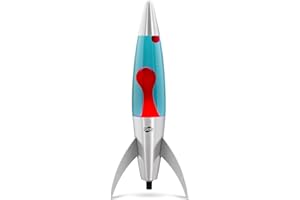 Blob Lamps Rocket Red Liquid Wax Motion Lamp - Blue Rocket Metal 17"