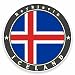 Produktbild 2 x Reykjavik Island Flagge Vinyl Aufkleber Aufkleber Laptop Auto Reise Gepäck Label Tag # 9497 - 10cm/100mm Wide