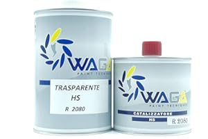 WAGA PAINT S.R.L. Trasparente Carrozzeria Rapido HS R 2080 LT.1 con Catalizzatore 500ML - Waga Paint Tecniques