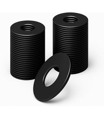 40 Stück Unterlegscheiben M6 Schwarz - Edelstahl Flachscheiben DIN 9021