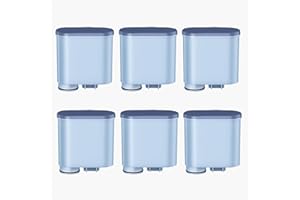 AquaStrata filtre à eau, compatible avec Philips Clean Filter CA6903/10/22/99, adapté aux machines à café Philips et Saeco séries 1200/2200/3200/5400, sans BPA, 150L (pack de 6)