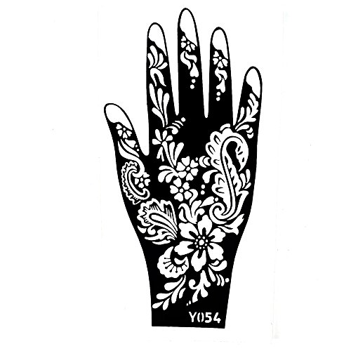 Mehndi Stencil Tattoo Stencil Henna Designs for hand - single use Y054