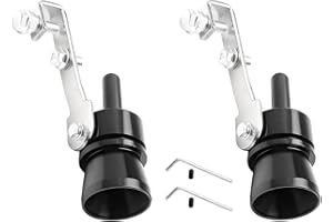 Srvauyea 2 Piezas Silbato de Escape para Coche, Simulador de Sonido Turbo Tamaño M, Silbato de Escape Del Silenciador Del Coche, Silbato de Escape Turbo en Aluminio para Autos y Motos