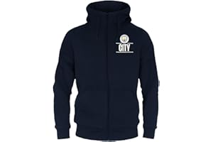 Manchester City FC officiel - Pull zippé à capuche thème football - polaire - homme