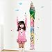 Removable Princess Castle Girl Room Height Tower Growth Chart Wall Sticker for Girls Kids Children Bedroom Wall Mural