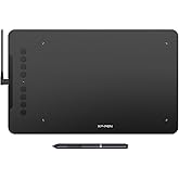 XP-PEN Deco 01 graphics tablet, 10 x 6.25 inch pen tablet, 8 express keys, 266 RPS 8192 pressure sensitivity, gloves, home, home