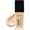 SOKU Fidelity Forever Liquid Buildable Coverage Foundation | With Shea Butter & Vitamin E | For All Skin Types | Satin Finish, Long-Lasting with a Silky Texture (Birch-02) - 30ml