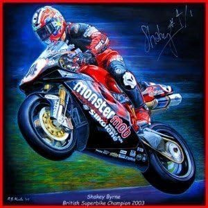 Shakey Byrne Ducati Motorcycle Acrylic Drinks Coaster