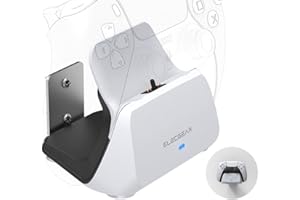 ElecGear PS5 Controller Solo Ladestation, Wandhalterung und Desktop USB Ladegerät Ständer Docking Station für PlayStation 5 DualSense Wireless Controller
