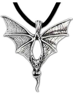 Anhänger Fledermaus Fledermausanhänger 925er Silber Schmuck mit Lederband Schmucksäckchen und Karte 1055