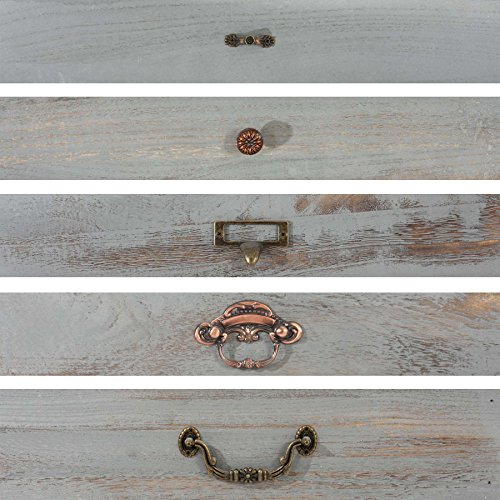 Regal Standregal Pflanzregal Blumenständer, 169x43x32cm, Shabby-Look, Vintage ~ grau - 6