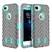 Produktbild FQIAO iPhone 7 Plus PC+TPU Zurück Hülle 2-in-1 Stoßsicherer Hybride Schützend Anti-Rutsch Dauerhaft Schutz Abdeckung für Apple iPhone 7 Plus 5.5 Zoll 2016 Freisetzung-(Grün+Grau)