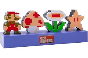 PALADONE Super Mario Luce Icone Lampada Ufficiale Nintendo Reattiva al Suono, Decorazione Camera o Game Room