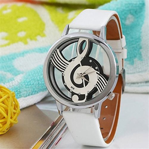 vyset (TM) Superior spezielle Uhren Note Musik Notation Kunstleder Quarz Armbanduhr Juni 27