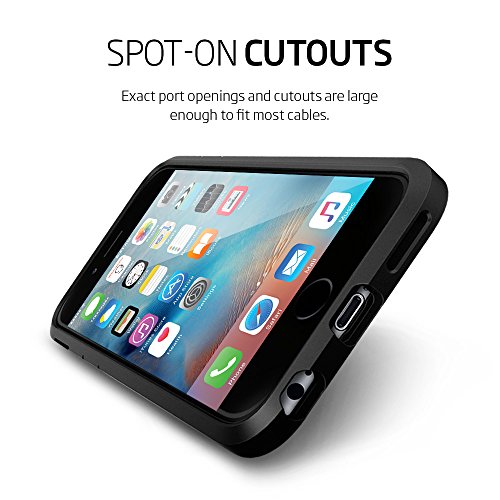 Spigen SGP11612 - Funda para iPhone 6   6S  Plata Negro