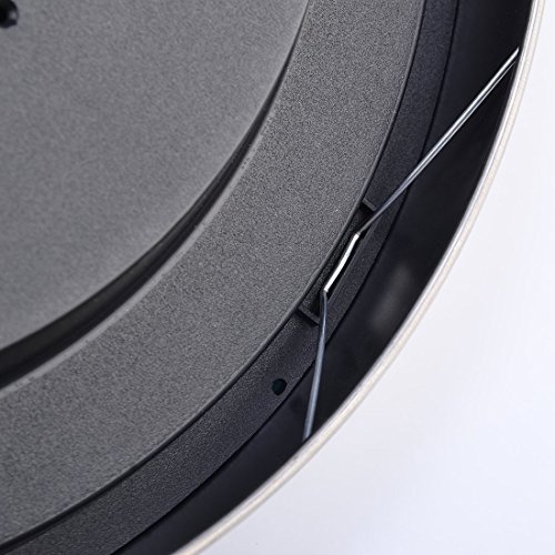 Wanduhr ohne Ticken (modern, lautlos, großes Ziffernblatt mit 30 cm, u.a. geeignet für Küche, Schuluhr, Klassenzimmer) schwarz - 4