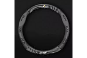 BEROZA Coprivolante per Auto in Pelle Microfibra, per Smart 450 451 453 Fortwo Forfour antiscivolo per auto morbido sterzo-volante,A