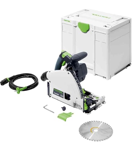 FESTOOL Tauchsäge TS 75 EBQ-Plus-FS 230V – Leistungsstark Mit 1600W, 75mm Schnitttiefe, Inkl. Führungsschiene FS1400 Im T-LOC Systainer