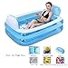 Produktbild Falten aufblasbare Badewanne, große Familie Massage Whirlpool Badewanne transparent blau Erwachsenen tragbare Badewanne komfortable Kinder Umwelt Kunststoff Badewanne, (manuelle Luftpumpe, elektrische Luftpumpe) ( Design : A )