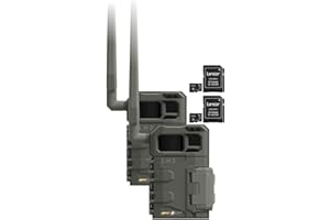 SPYPOINT LM2 - Confezione da 2 fotocamere cellulari da 20 MP, foto con visione notturna a infrarossi, fotocamera flash da 90 'e raggio di rilevamento + schede SD (LM2-VZN)