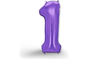 FUNXGO globo numero 1 morado- numero 1 globo cumpleaños - globo 1 morado- número 1 cumpleaños globo morado- globo numero 1 gigante - globos número 1 - decoracion 1 cumpleaños