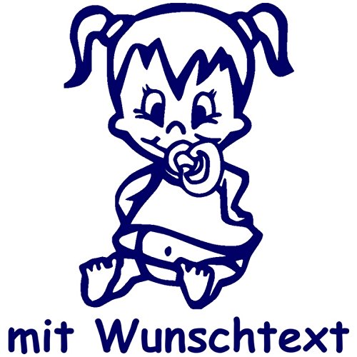 Babyaufkleber mit Wunschtext - Motiv 720 (16 cm) - 20 Farben und 11 Schriftarten wählbar
