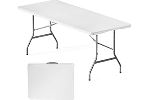 WilTec Mesa Camping Plegable portátil Jardín Exterior Outdoor Accesorios Mobiliario Plástico Resistente