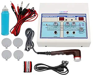 Physiogears IFT TENS US MS Combo 4 in 1 lcd Electrotherapy Physiotherapy Machine for Pain Relief with 1 Year Replacement Warranty (2 in 1 US+TENS)