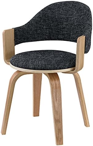 LYTSM® Solid wood Swivel chair Creative computer chair study Office Student's back armrest leisure chair Dinette 53 × 45 × 75cm stable and durable ( Color : #1 )