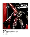  PACK 20 SERVILLETAS 33X33CM STAR WARS, DARTH VADER (SOLICITA ENTREGA URGENTE A UN PRECIO ESPECIAL).
