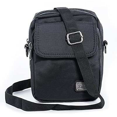Hengwin Petit Sac Bandouilière Sacoche à Voyage Sac de taille pour Hommes et Femmes (Noir)
