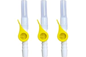 DIFLAX 3 Piezas Válvula de catéter para drenaje urinario, cómoda y fácil de usar, con grifo de palanca, bordes lisos y tubo de silicona suave: una alternativa eficaz a las bolsas de pierna.