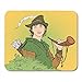 Produktbild Mauspads Robin Hood mit Horn Junger Soldat Edler Räuber Verteidiger der schwachen mittelalterlichen Legenden Heroes Retro-Halbton-Mausunterlage für Notebooks, Büromaterial für Desktop-Computer